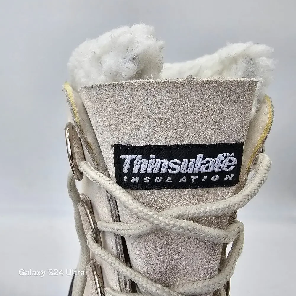 Ozark Trail Winter Snow Boots 3M Thinsulate Waterproof White Leather Men's 11